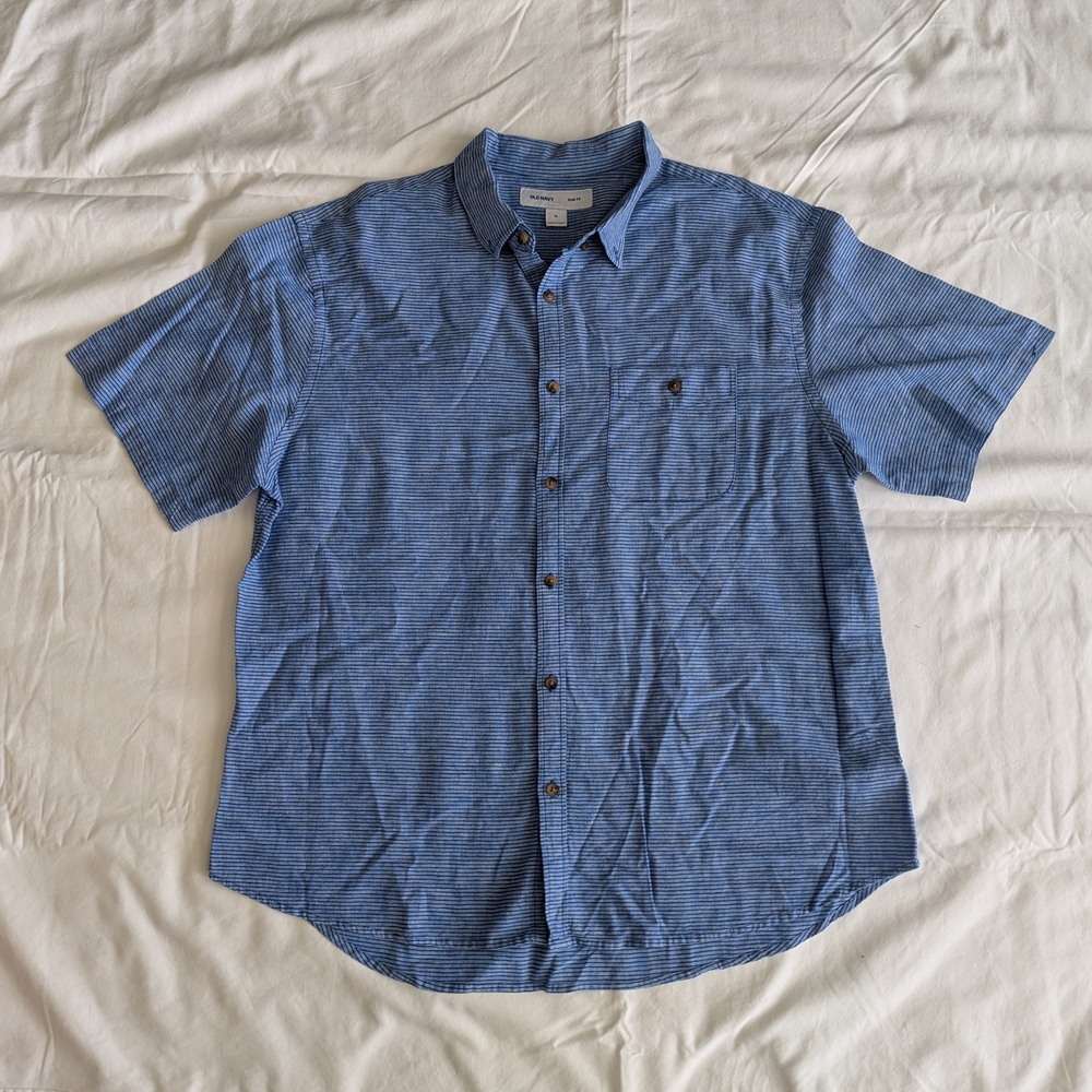 Old Navy Blue Casual Button Down Shirt